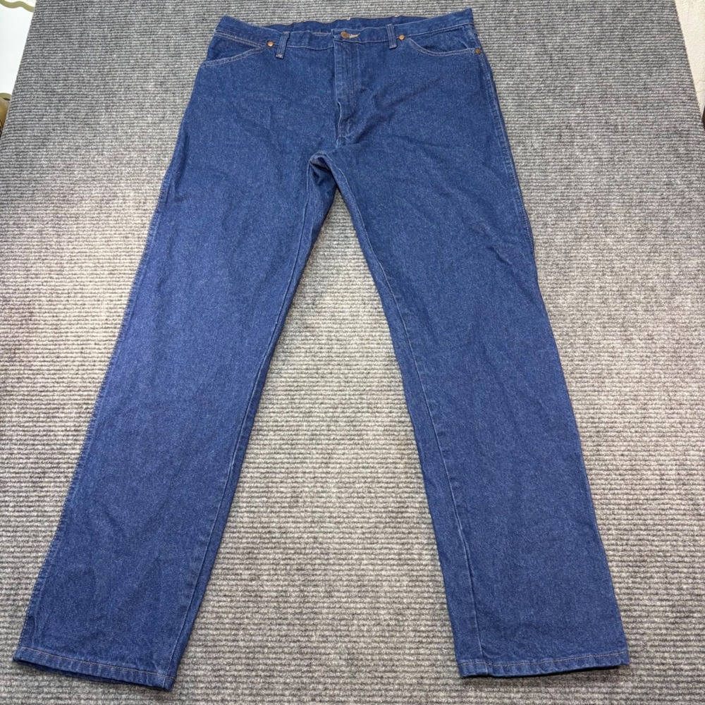 Wrangler 13MWZPW Cowboy Cut Original Fit Jeans Mens 38x32 Indigo Blue Denim